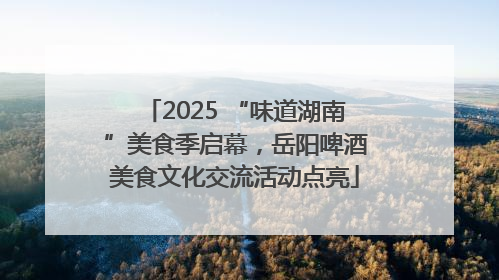 2025 “味道湖南”美食季启幕，岳阳啤酒美食文化交流活动点亮